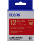 Epson Nastro satinato per etichettatrici LK-4RKK oro/rosso 12 mm (5 m)