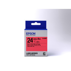 Epson Nastro fondo Pastello Rosso per testo Nero 24/9 LK-6RBP