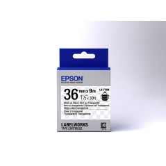 Epson Nastro fondo Trasparente per testo Nero 36 9 LK-7TBN