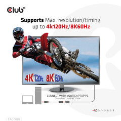 CLUB3D CAC-1088 cavo e adattatore video 0,21 m DisplayPort HDMI Nero