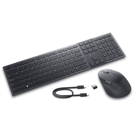 DELL KM900 tastiera Mouse incluso Ufficio RF senza fili + Bluetooth QWERTY US International Grafite