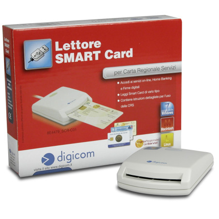 Digicom 8E4479 lettore di card readers USB USB 2.0 Bianco