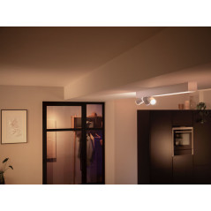 Philips Hue White and Color ambiance Centris Plafoniera Smart (3 punti luce GU10 + LED Integrato) Bianca in Alluminio