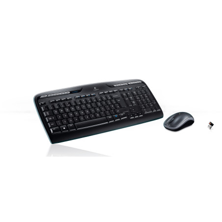 Logitech Wireless Combo MK330 tastiera Mouse incluso Ufficio USB QWERTY US International Nero