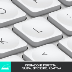 Logitech MX Keys Mini per Mac Tastiera Wireless, Minimal, Compatta, Bluetooth, Tasti Retroilluminati, USB-C, Digitazione