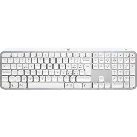 Logitech MX Keys S tastiera Universale RF senza fili + Bluetooth QWERTY Italiano Alluminio, Bianco