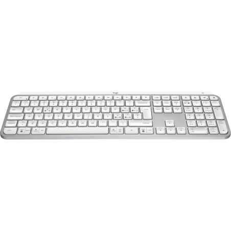 Logitech MX Keys S tastiera Universale RF senza fili + Bluetooth QWERTY Italiano Alluminio, Bianco