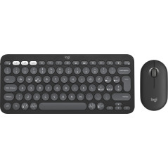 Logitech Pebble 2 Combo tastiera Mouse incluso Universale RF senza fili + Bluetooth QWERTY Italiano Grafite