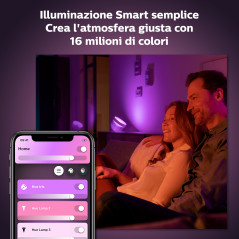 Philips Hue White and Color ambiance IRIS Lampada Smart da Tavolo Nera