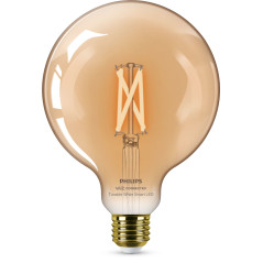 Philips LED Lampadina Smart Filament Ambrata Dimmerabile Luce Bianca da Calda a Fredda Attacco E27 50W Globo