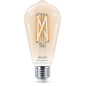 Philips LED Lampadina Smart Filament Dimmerabile Luce Bianca da Calda a Fredda Attacco E27 60W Edison