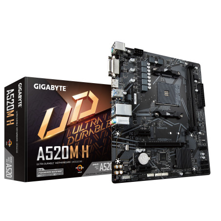 Gigabyte A520M H scheda madre AMD A520 Socket AM4 micro ATX