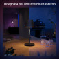 Philips Hue White and Color ambiance Go Lampada Smart da Tavolo Ricaricabile Nera Wireless