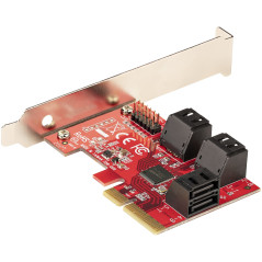 StarTech.com Scheda PCI Express 3.0 a SATA - Scheda di Espansione PCIe SATA a 6 porte - 6 Gbps - Staffa a Profilo Basso -