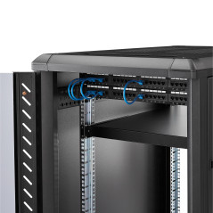 StarTech.com Ripiano 1U regolabile per montaggio su rack 19" - Robusto ripiano per armadio server rack 19 pollici - Mensola