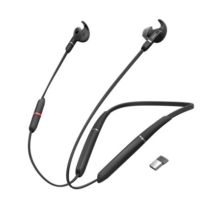 Jabra Evolve 65e MS & Link 370 Auricolare Wireless Passanuca Ufficio Micro-USB Bluetooth Nero