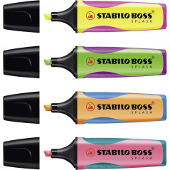 STABILO BOSS SPLASH evidenziatore 4 pz Punta smussata Verde, Arancione, Rosa, Giallo