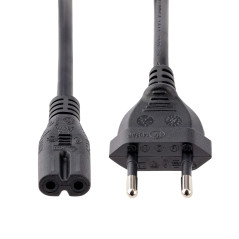 StarTech.com Cavo di Alimentazione CA da 2m, Spina EuroPlug a C7, 2.5A-250V, 18AWG, Cavo Elettrico di Ricambio con spina