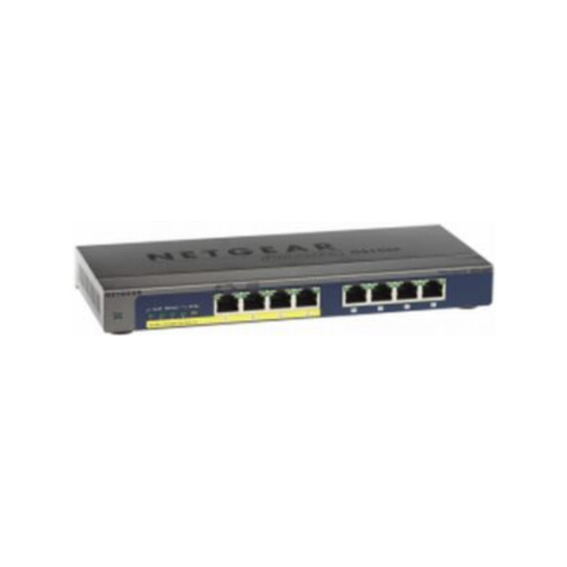 NETGEAR GS108PP Non gestito Gigabit Ethernet (10/100/1000) Supporto Power over Ethernet (PoE) Nero