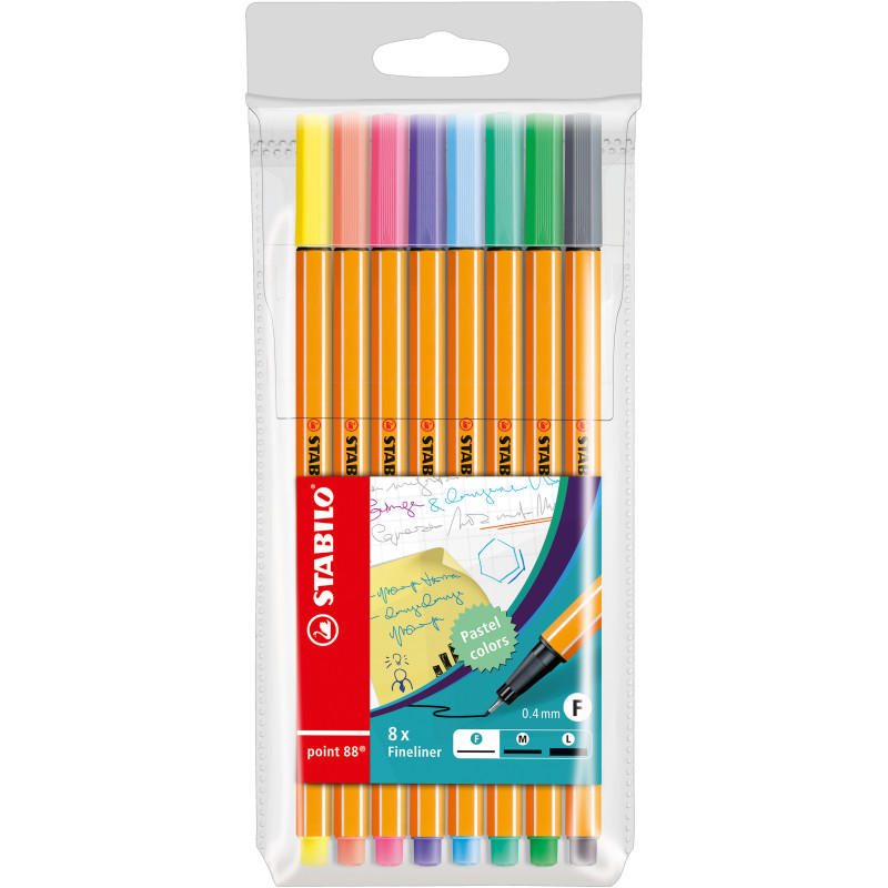 STABILO point 88 penna tecnica Medio Multicolore 8 pz