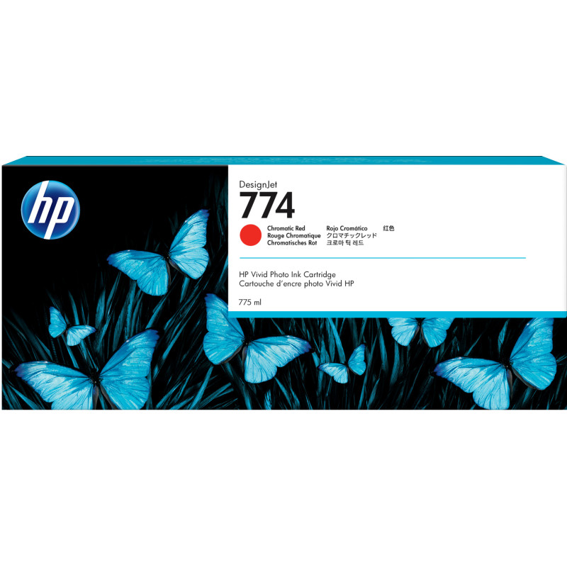 HP Cartuccia di inchiostro rosso cromatico 774 DesignJet da 775 ml