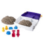 Kinetic Sand Valigetta Sempre con Te Sabbia cinetica 900gr Sabbia magica Sabbia colorata marrone 5 formine e 2 accessori