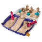 Kinetic Sand Valigetta Sempre con Te Sabbia cinetica 900gr Sabbia magica Sabbia colorata marrone 5 formine e 2 accessori