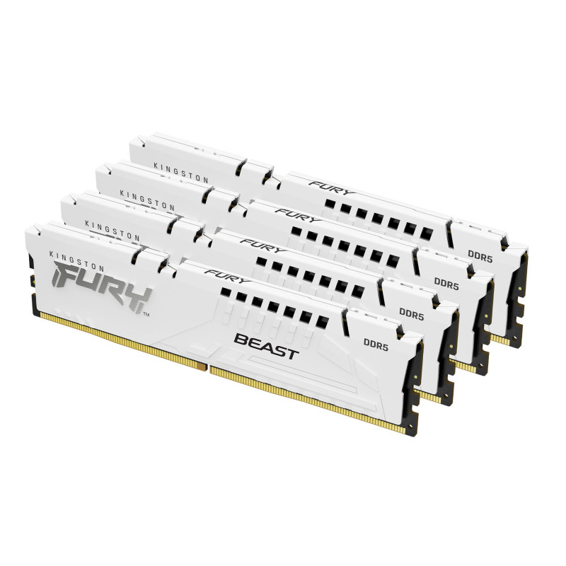 Kingston Technology FURY Beast 128 GB 5600 MT/s DDR5 CL40 DIMM (Kit da 4) White XMP