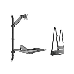 Equip 650170 base e supporto per PC workstation All-in-One 8 kg Nero 43,2 cm (17") 81,3 cm (32")