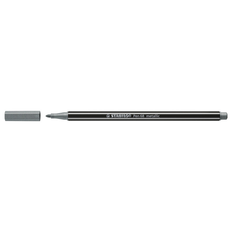 STABILO Pen 68 metallic marcatore Medio Argento 1 pz