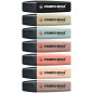 STABILO BOSS NatureColors evidenziatore 6 pz Punta smussata Nero, Bronzo, Verde, Grigio, Verde chiaro