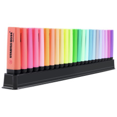 STABILO Evidenziatore - BOSS ORIGINAL Desk-Set 50 Years Edition - 23 Colori assortiti 9 Neon + 14 Pastel