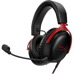 HyperX Cloud III – Cuffie da gaming (nero-rosso)