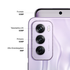 OPPO Reno12 Pro 5G AI Smartphone, Tripla fotocamera 50+50+8MP, Selfie 50MP, Display 6.7” 120HZ AMOLED FHD+, 5000mAh, RAM