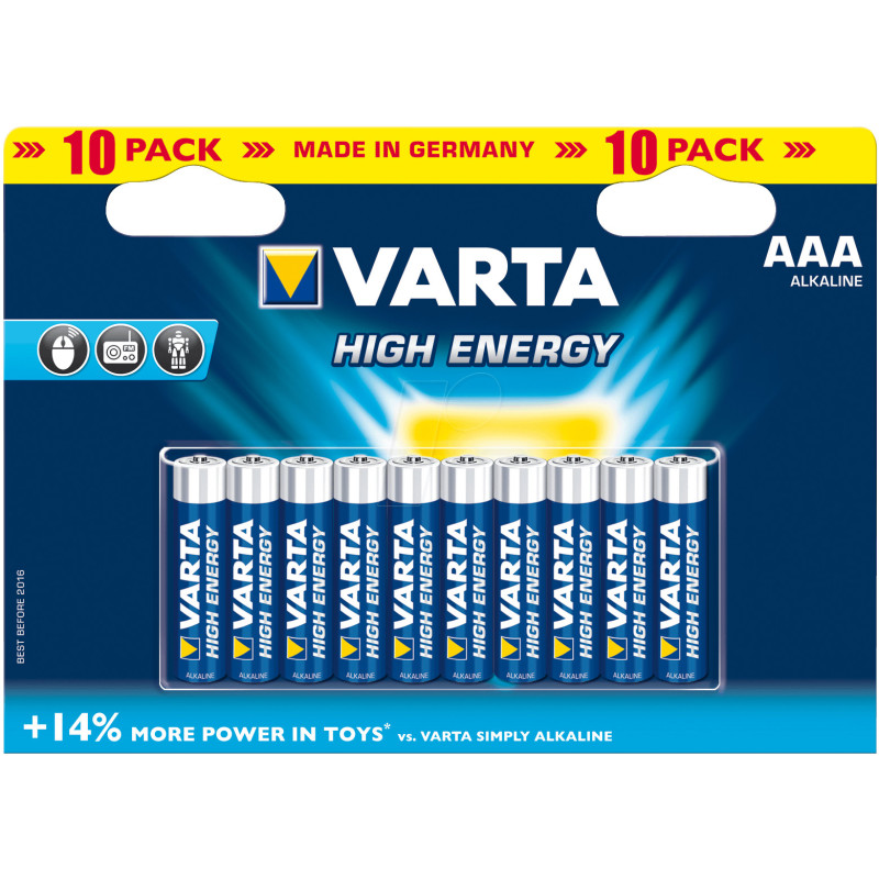 Varta HIGH ENERGY AAA Batteria monouso Mini Stilo AAA Alcalino