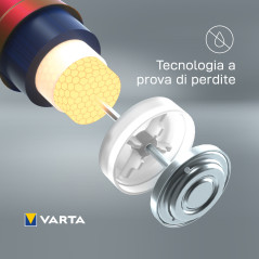 Varta Longlife Max Power, Batteria Alcalina, AA, Mignon, LR6, 1.5V, Blister da 4, Made in Germany