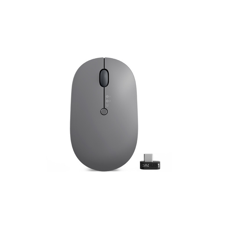 Lenovo Go Multi-Device mouse Ufficio Ambidestro RF senza fili + Bluetooth Ottico 2400 DPI