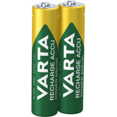 Varta Recharge Accu Power AAA 800 mAh Blister da 2 (Batteria NiMH Accu Precaricata, Micro, ricaricabile, pronta all'uso)