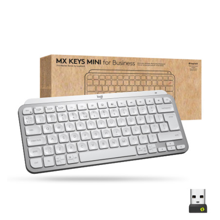 Logitech Mx Keys Mini For Business tastiera Ufficio RF senza fili + Bluetooth QWERTY Inglese Grigio