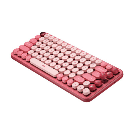 Logitech POP Keys Wireless Mechanical Keyboard With Emoji Keys tastiera Universale Bluetooth AZERTY Francese Rosa