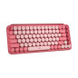 Logitech POP Keys Wireless Mechanical Keyboard With Emoji Keys tastiera Universale Bluetooth AZERTY Francese Rosa