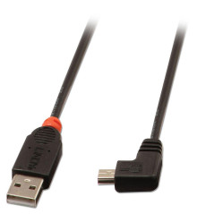 Lindy 31972 cavo USB 2 m USB 2.0 USB A Mini-USB B Nero