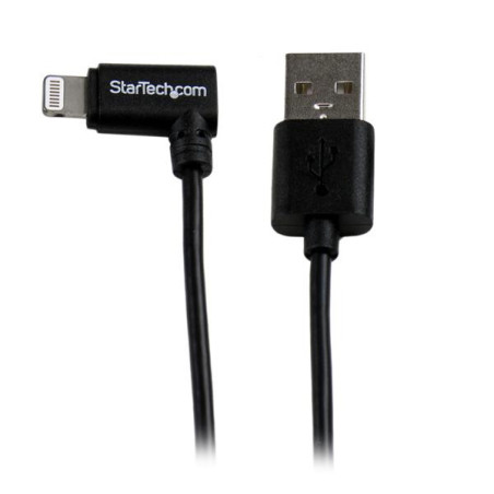 StarTech.com Cavo connettore ad angolo lightning a 8 pin Apple a USB nero da 1 m per iPhone iPod iPad