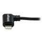 StarTech.com Cavo connettore ad angolo lightning a 8 pin Apple a USB nero da 1 m per iPhone/iPod/iPad