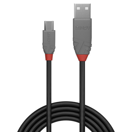 Lindy 36732 cavo USB 1 m USB 2.0 USB A Micro-USB B Nero, Grigio