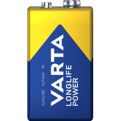 Varta Longlife Power, Batteria Alcalina, 9V, E-Block, 6LP3146