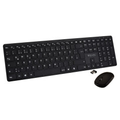 V7 CKW550DEBT tastiera Mouse incluso Universale RF senza fili + Bluetooth QWERTZ Tedesco Nero