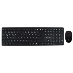 V7 CKW550DEBT tastiera Mouse incluso Universale RF senza fili + Bluetooth QWERTZ Tedesco Nero