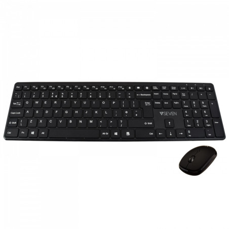 V7 CKW550UKBT tastiera Mouse incluso Universale USB + Bluetooth QWERTY Inglese UK Nero