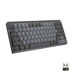 Logitech MX Mini Mechanical tastiera Ufficio RF senza fili + Bluetooth QWERTZ Svizzere Grafite, Grigio